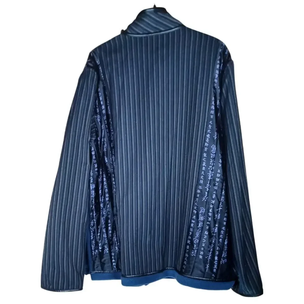 VTG Koos Of Course Womens 1X Chinese Script Reversible Coat Silk Overlay Artsy - Picture 2 of 8